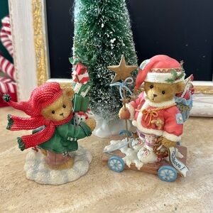 Cherished Teddies 2 Bundle Bears “Guy” I Come Bearing Gifts “Ricky” Just Believe